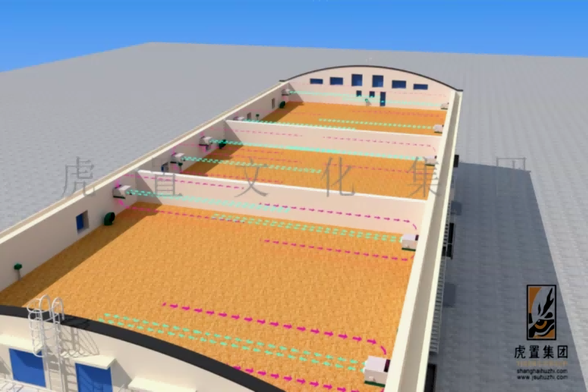 仓储粮低温工艺三维原理动画演示3D宣传动画短片